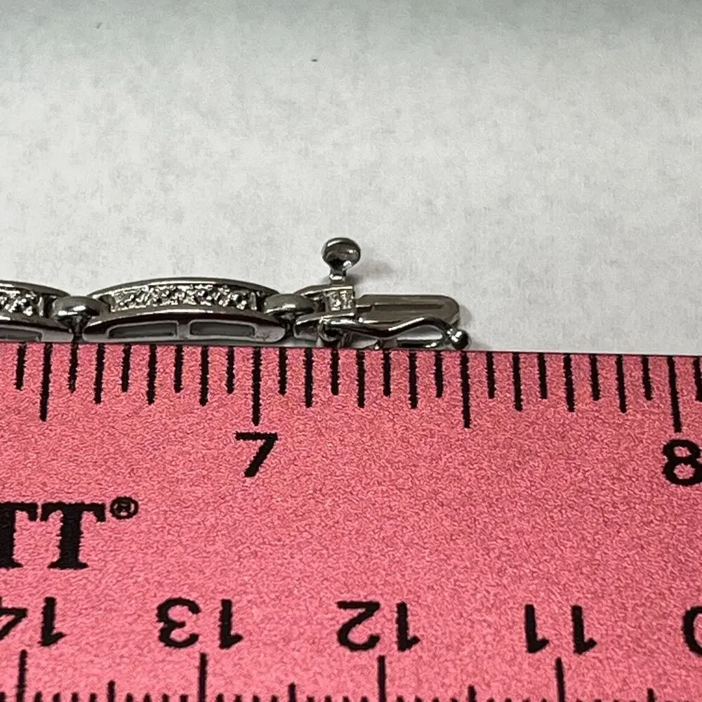 Banter Piercing Pagoda STERLING SILVER 925 Tennis Bracelet Linked Panel No Stone